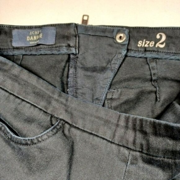 JCREW womens black Dannie exposed back zipper skinny pants 2x28 b0904 EUC - Picture 4 of 5